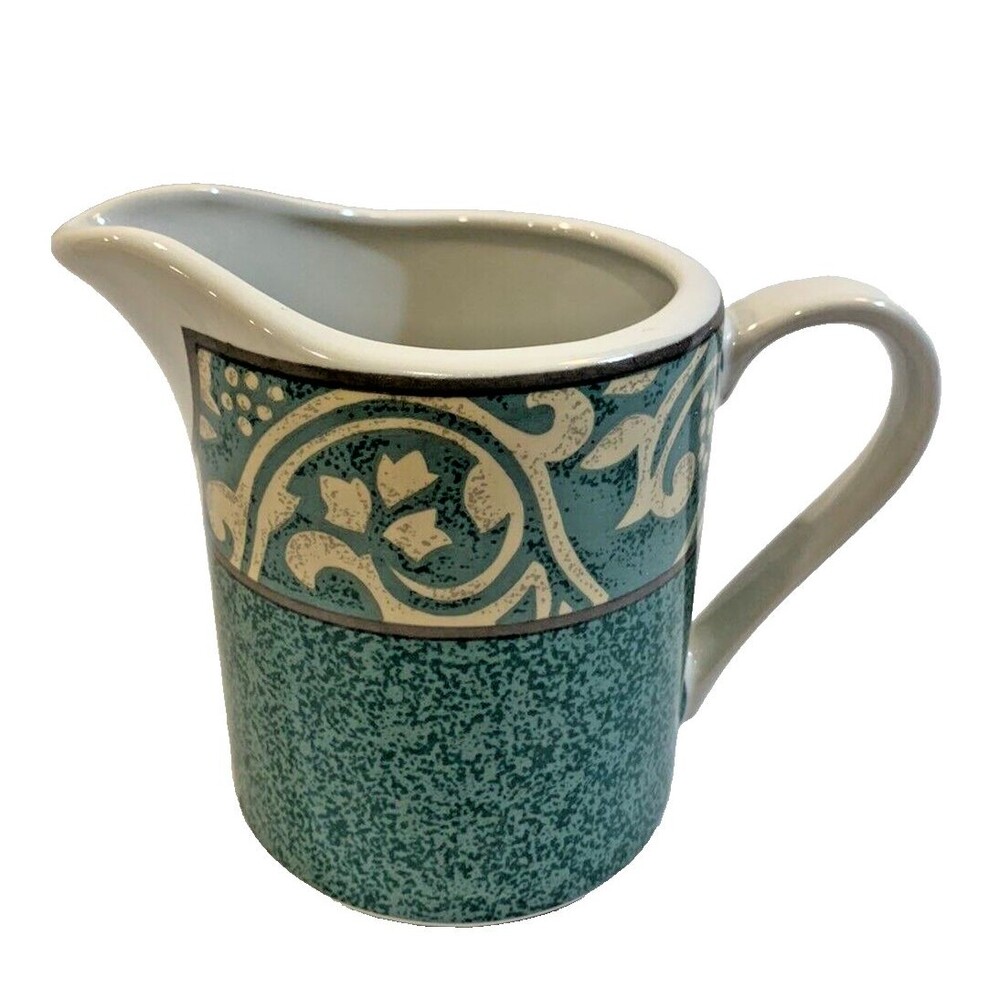 Misono Pavillion 4856  Replacement Piece Creamer 1990'S Green W/Tan Scrolls VTG